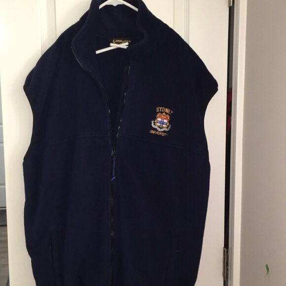 Blue Fleece Sydney University Australia Vest XL - Picture 1 of 3